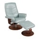 preview thumbnail 4 of 4, Contemporary Swivel Recliner and Ottoman Set
