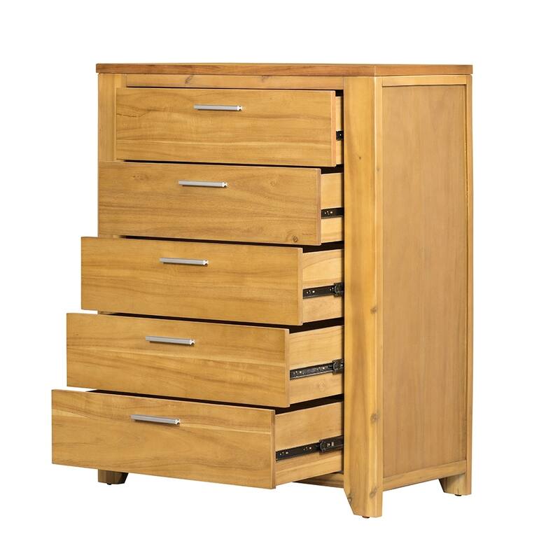 Compact 5-Drawer Dresser, Perfect Bedroom Storage Solution with Organizer Features
