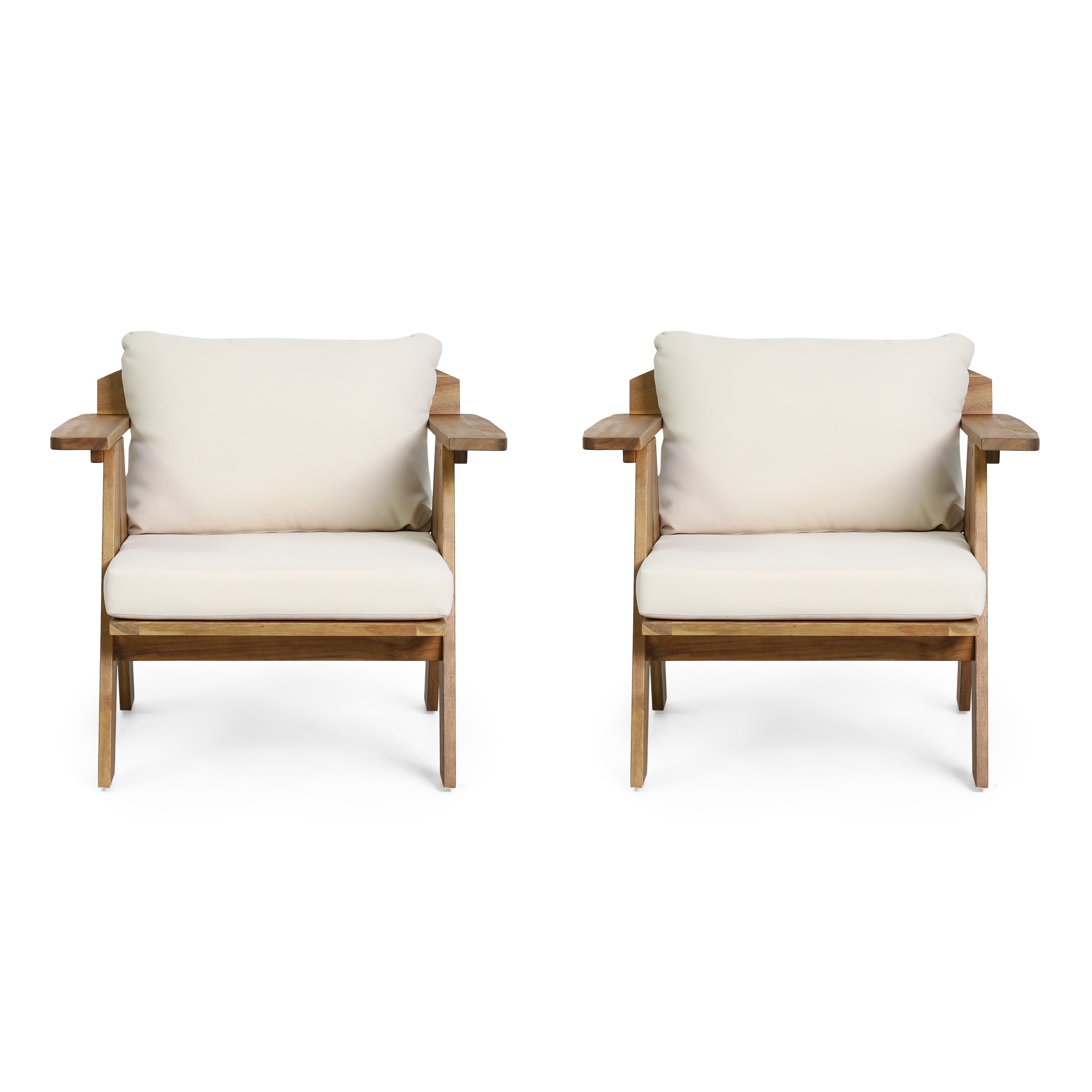 Acacia wood club chairs deals