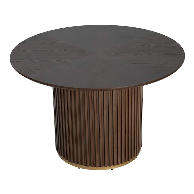 Christopher Knight Home - Modern 5-Piece Wooden Dining Set with Upholstered Linen Chairs