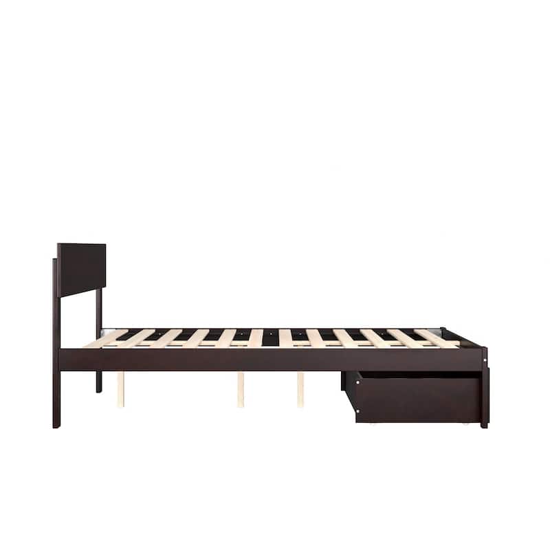 AFI Boston Platform Bed with Foot Drawer