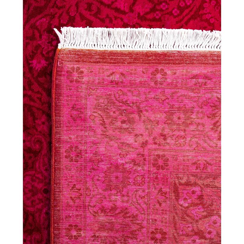Overdyed One-of-a-Kind Hand-Knotted Area Rug - Pink - 4' 9" x 10' 2"