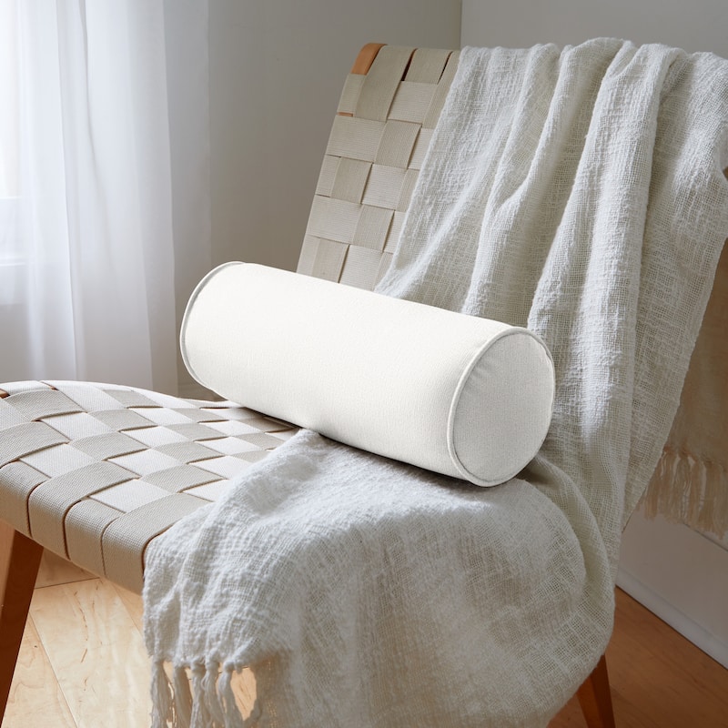 Sorra Home Sunbrella Indoor/Outdoor Bolster Throw Pillow with Cording