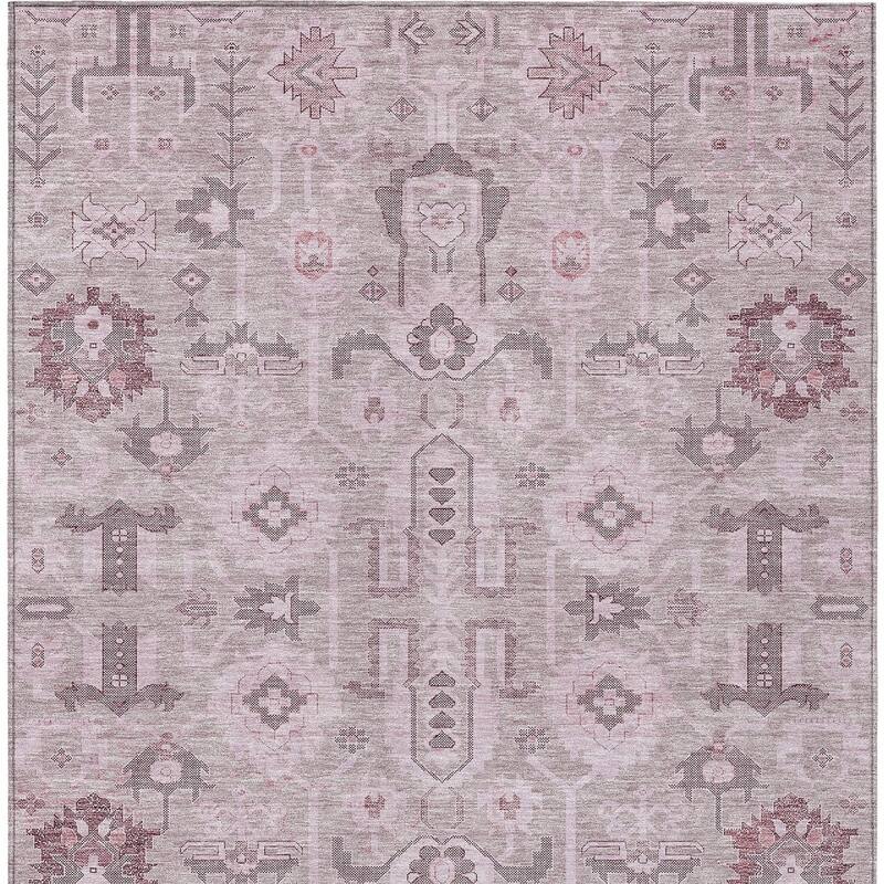 HomeRoots Oriental Traditional Rectangle Outdoor Rug