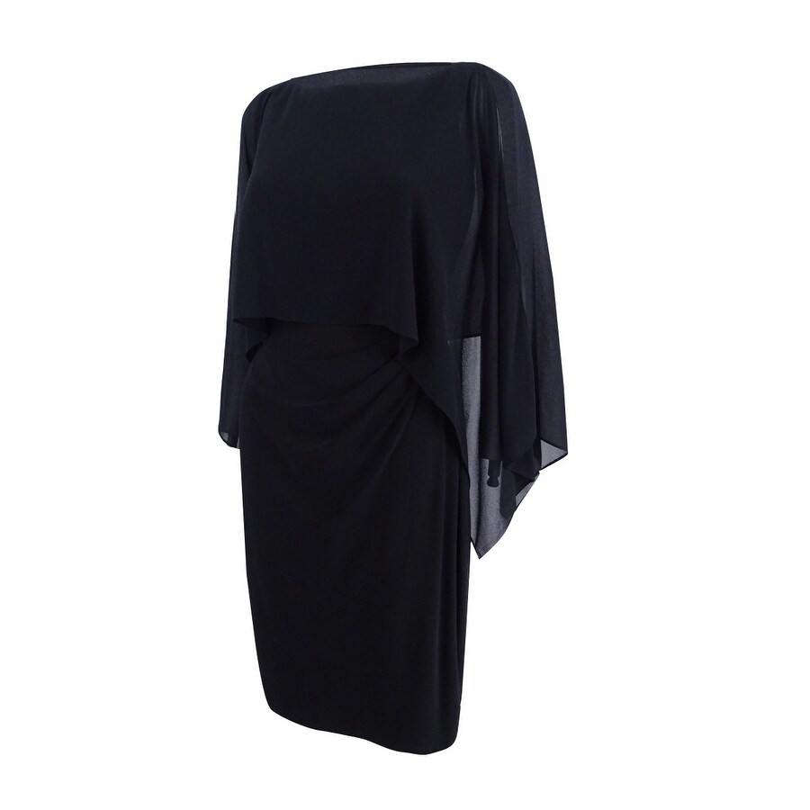 ralph lauren crepe overlay dress