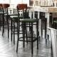 Option Walnut Wood Back/Green Vinyl Seat
