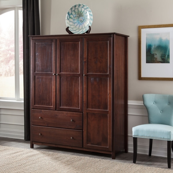 Grain Wood Furniture Shaker Cherry Solid Wood 3-door Armoire. Opens flyout.