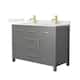 Option Dark Gray / Giotto Quartz Top / Brushed Gold