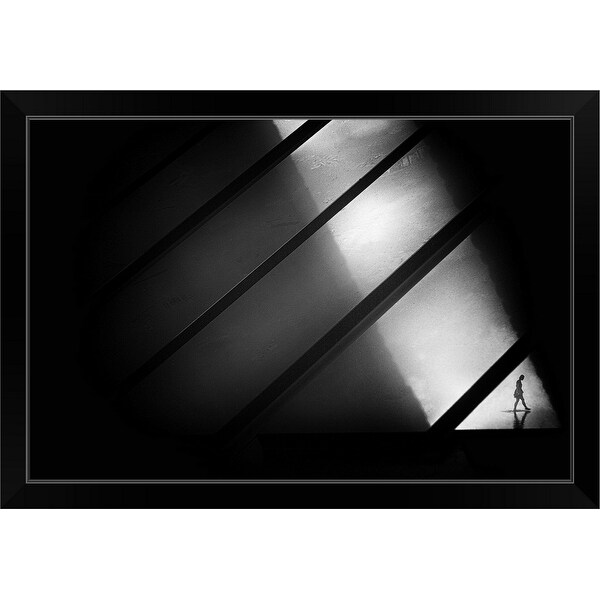 "Crossing" Black Framed Print