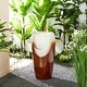 preview thumbnail 65 of 150, Glitzhome Oversized LED Lighted Ceramic Pot Floor Fountains for Outdoor Garden