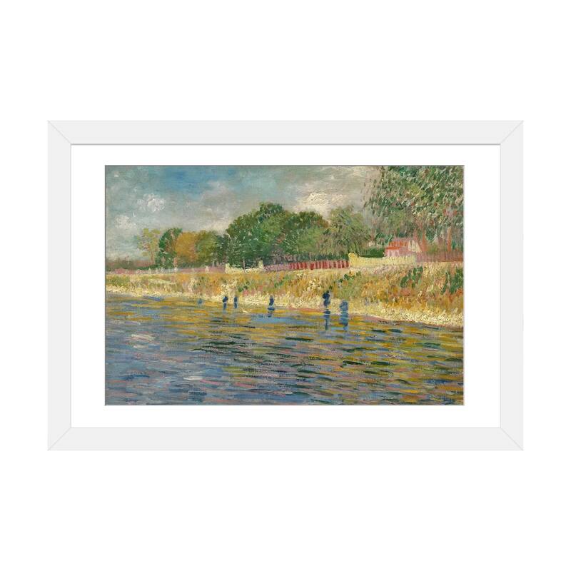 iCanvas "Bank Of The Seine, 1887" by Vincent van Gogh - White - 16x24x1