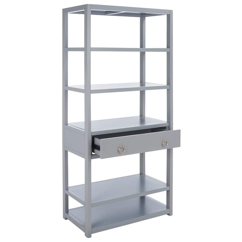 SAFAVIEH Johni 1-Drawer 5-Shelf Etagere Bookcase. - 32"W x 18"D x 70"H