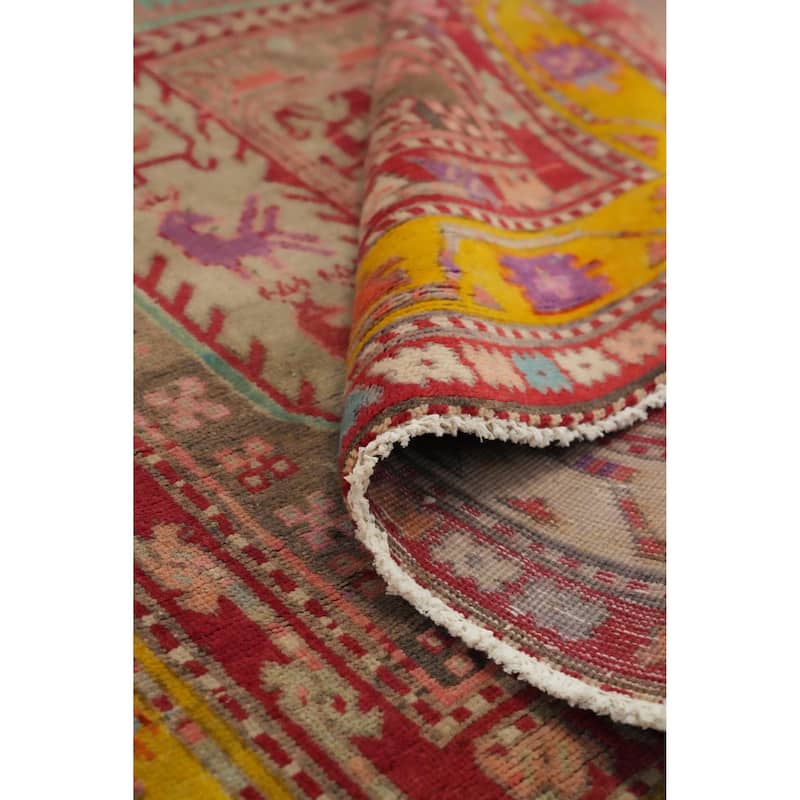 Hand Knotted Oriental 100% Wool Carpet Traditional Tribal Beige & Ivories Meshkin Runner Rug - 10' 4'' X 3' 9''
