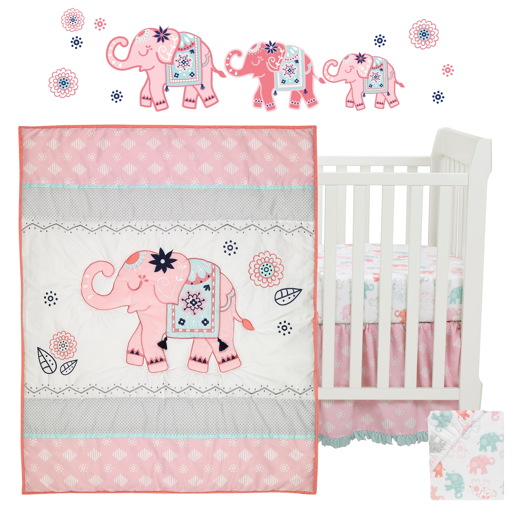 lambs and ivy elephant bedding