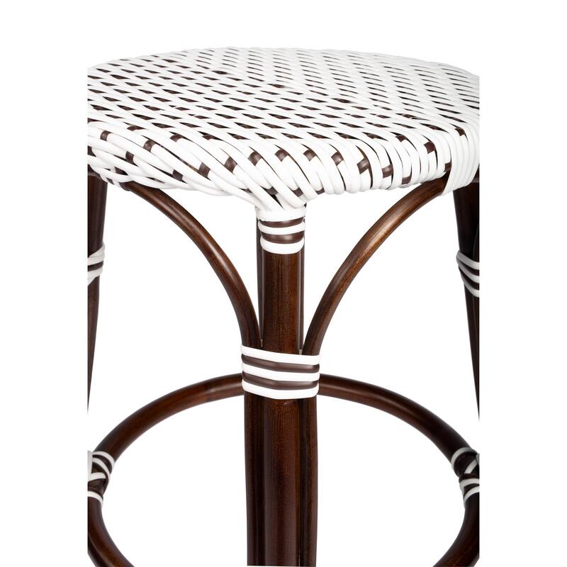 Tobias 24" Rattan Round Counter Stool
