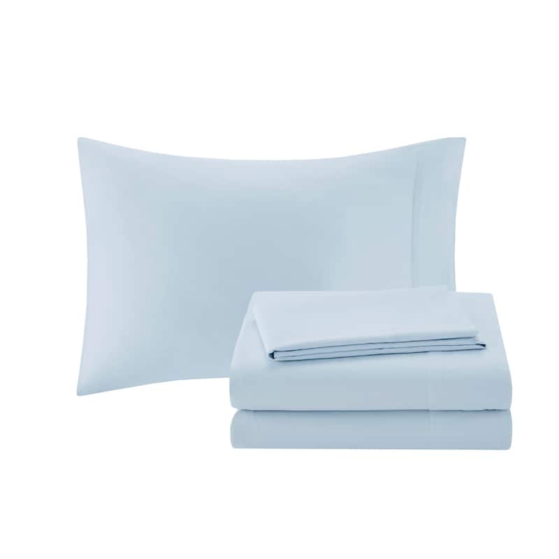 Madison Park Whitman Blue/ Brown 12 Piece Comforter Set with Cotton Bed Sheets