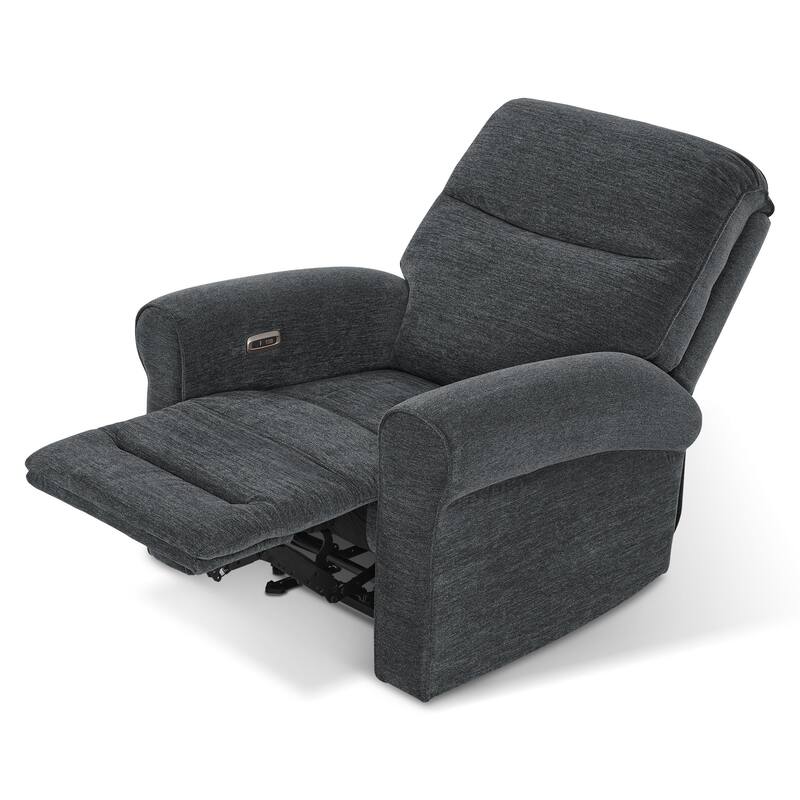 MCombo Power Wall Hugger Recliner Chair for Small Space RV , USB & USB-C Charging Ports, Modern Roll Arm Recliner, Fabric PR630