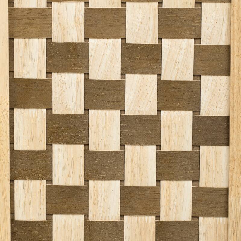 3D Woven Checkerboard Pattern Design Kitchen Island with Drop Leaf,With Internal Storage Rack,Power Outlet - N/A