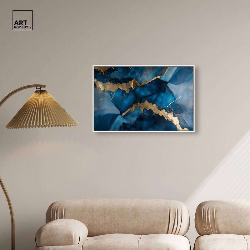 Dark Texture Golden Touch III Canvas by Art Remedy