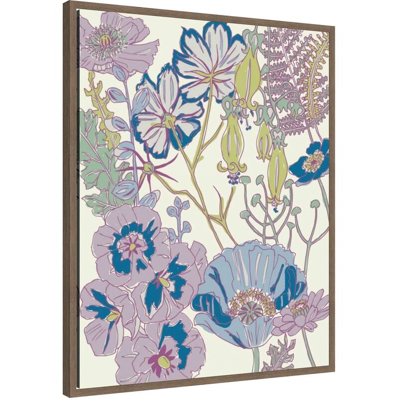 Graphic Garden No. 3 by Chariklia Zarris (23 x 28 in.), Framed Canvas Wall Art Print