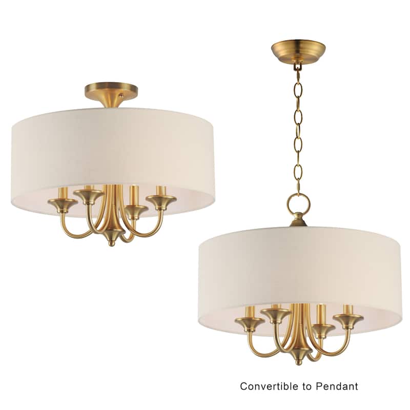 Maxim 10013OM Bongo 4 Light 18" Wide Semi-Flush Drum Ceiling Fixture