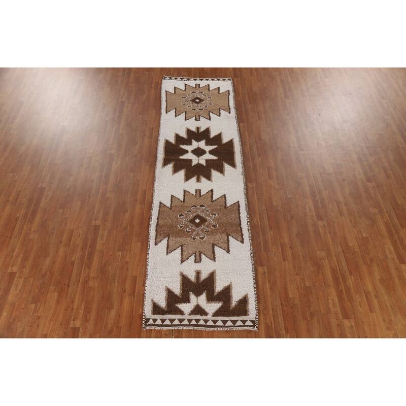 Anatolian Runner Rug Hand-knotted Wool Carpet - 3'2"x 11'7"