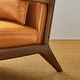 preview thumbnail 54 of 107, Glitzhome Set of 2 30.75"H Mid-Century Modern PU Leather Accent Armchairs with Rubberwood Frame - 25.75"L x 33.75"W x 30.75"H