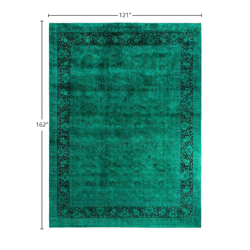 Contemporary Overdyed Wool Hand Knotted Area Rug - 10' 1" x 13' 6"