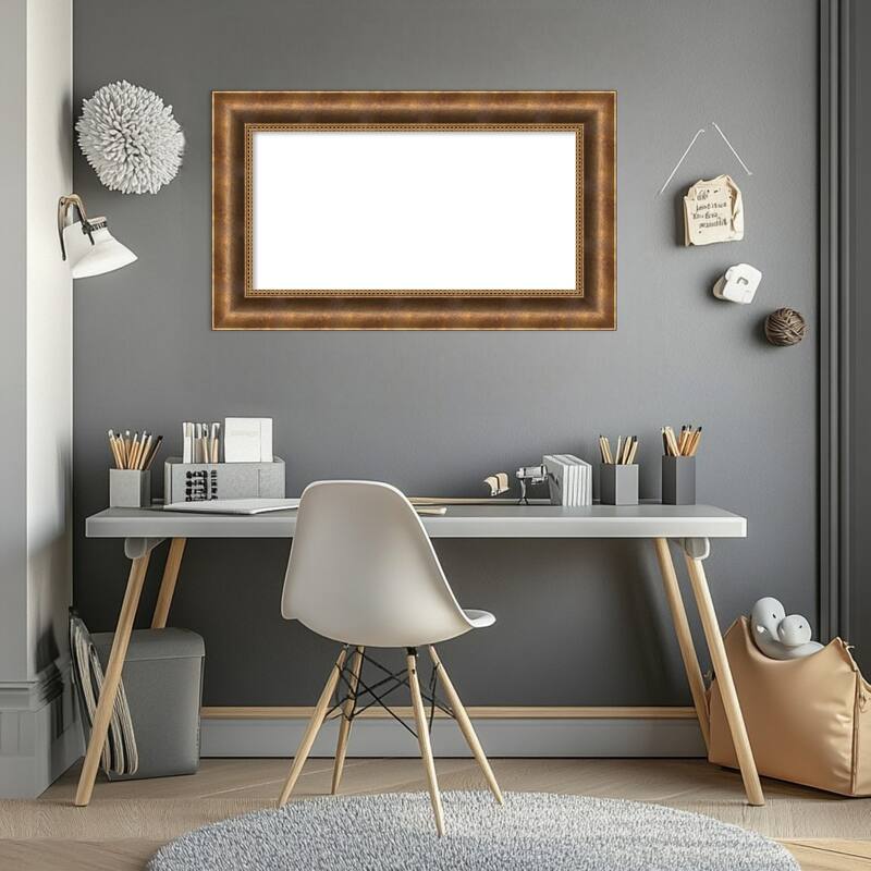 Amanti Art Manhattan Black Framed Dry Erase Magnetic Board