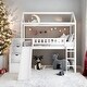 preview thumbnail 1 of 26, Modern Twin Size Loft Bed House Bed With Two Storage Drawers and Slide For Bedroom,Dorm,Kids