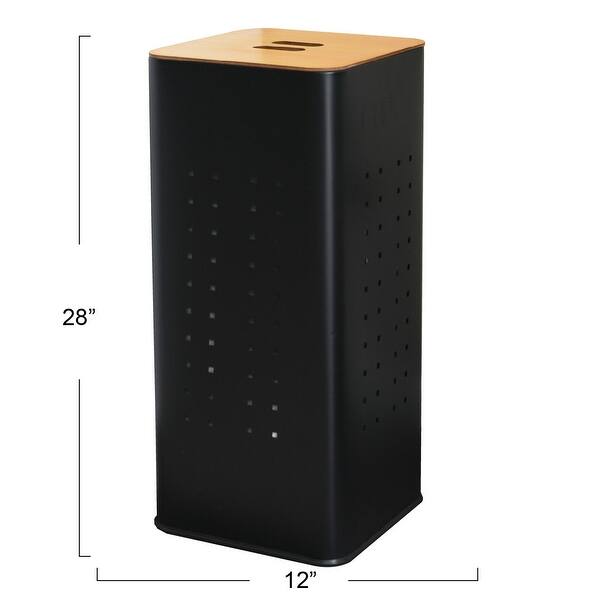 Square Chrome Step-On Hamper Square Chrome Step-On Hamper • 18.625"W X