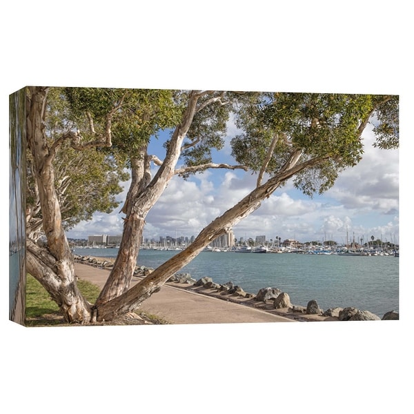 PTM Images 9-102233 PTM Canvas Collection 8" x 10" - "San Diego Harbor" Giclee Cityscapes Art Print on Canvas