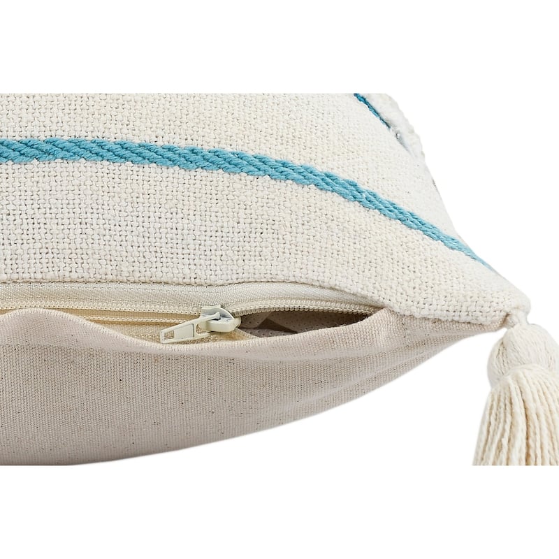 Sevita Turquoise Quarry Striped Throw Pillow, Single or Set of 2