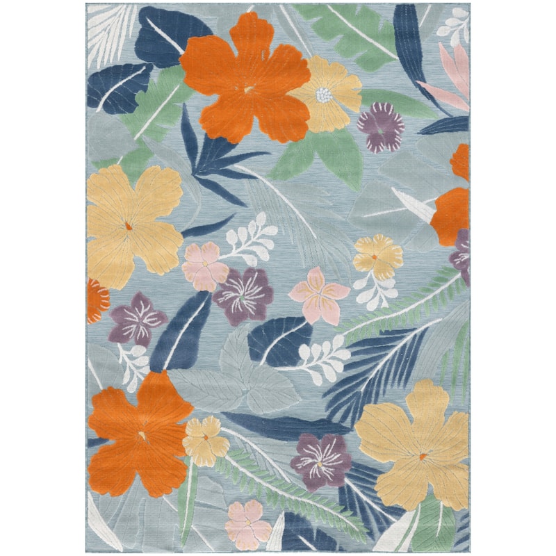 Nourison Suncoast Indoor/Outdoor Floral Area Rug.