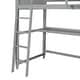 preview thumbnail 16 of 14, Twin size Maximized Space Loft Bed with Drawers and Desk, Wooden Loft Bed with Shelves, No box spring required - Gray