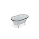 preview thumbnail 4 of 10, Gray Metal Large Decorative Bathtub White
