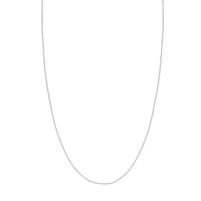 Curata 14k White Gold 0.96mm Box Chain Necklace (Lobster)