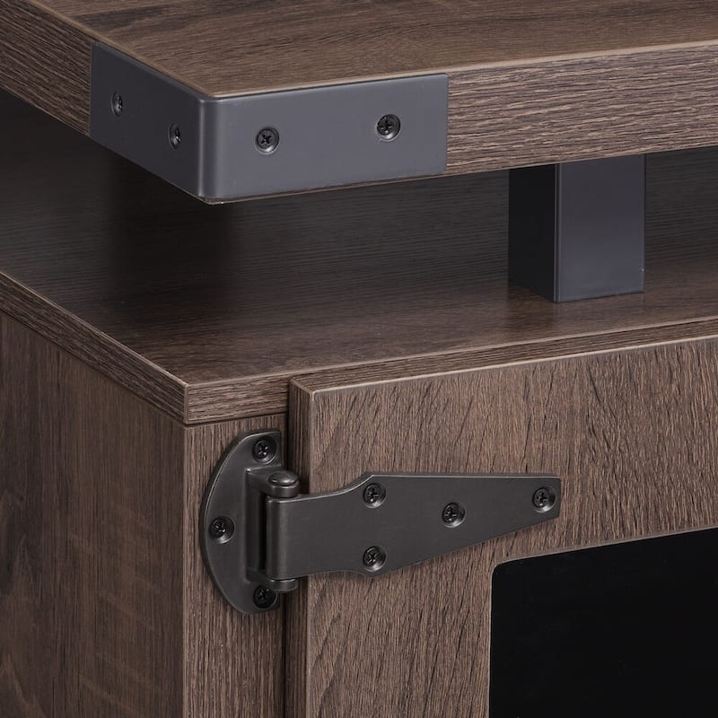 Low Wall Entertainment Center, TV Stand, Media Storage Cabinet