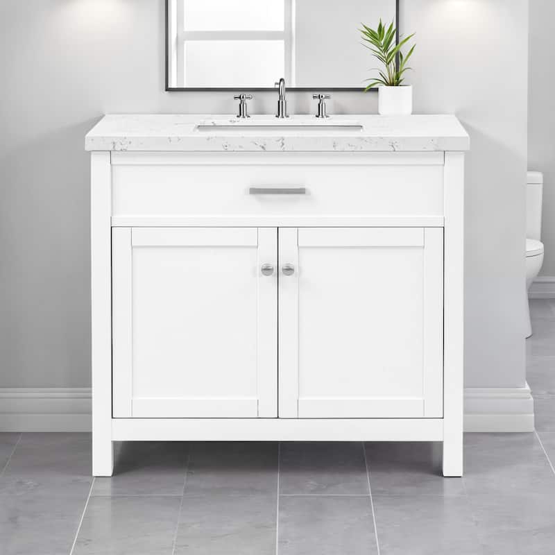 37'' Roseville Bathroom Vanity with Engineered Stone Top