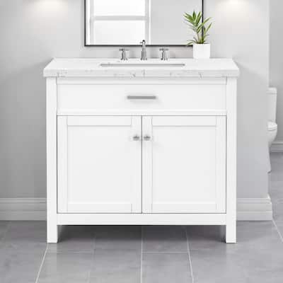 37'' Roseville Bathroom Vanity with Engineered Stone Top