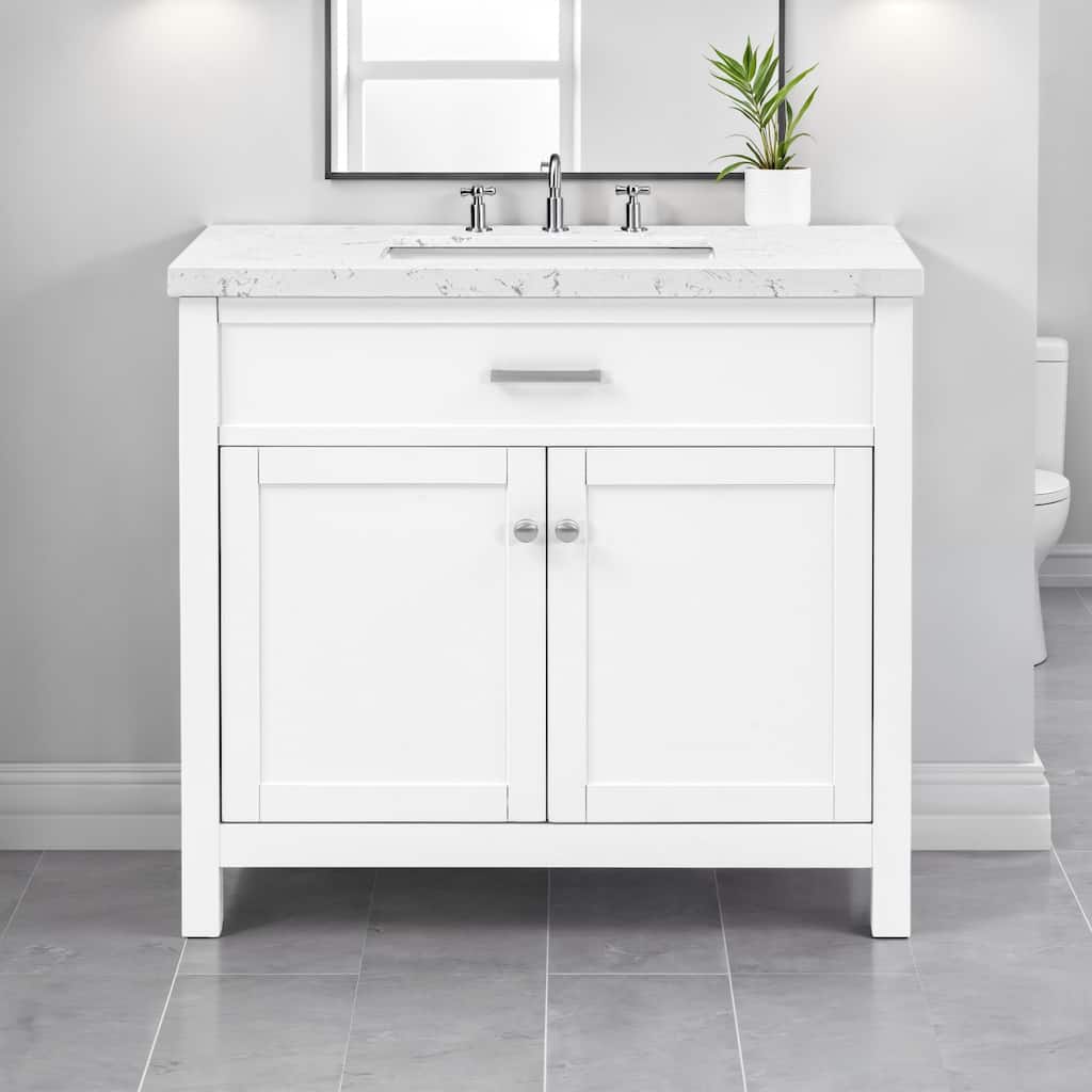 37'' Roseville Bathroom Vanity with Engineered Stone Top