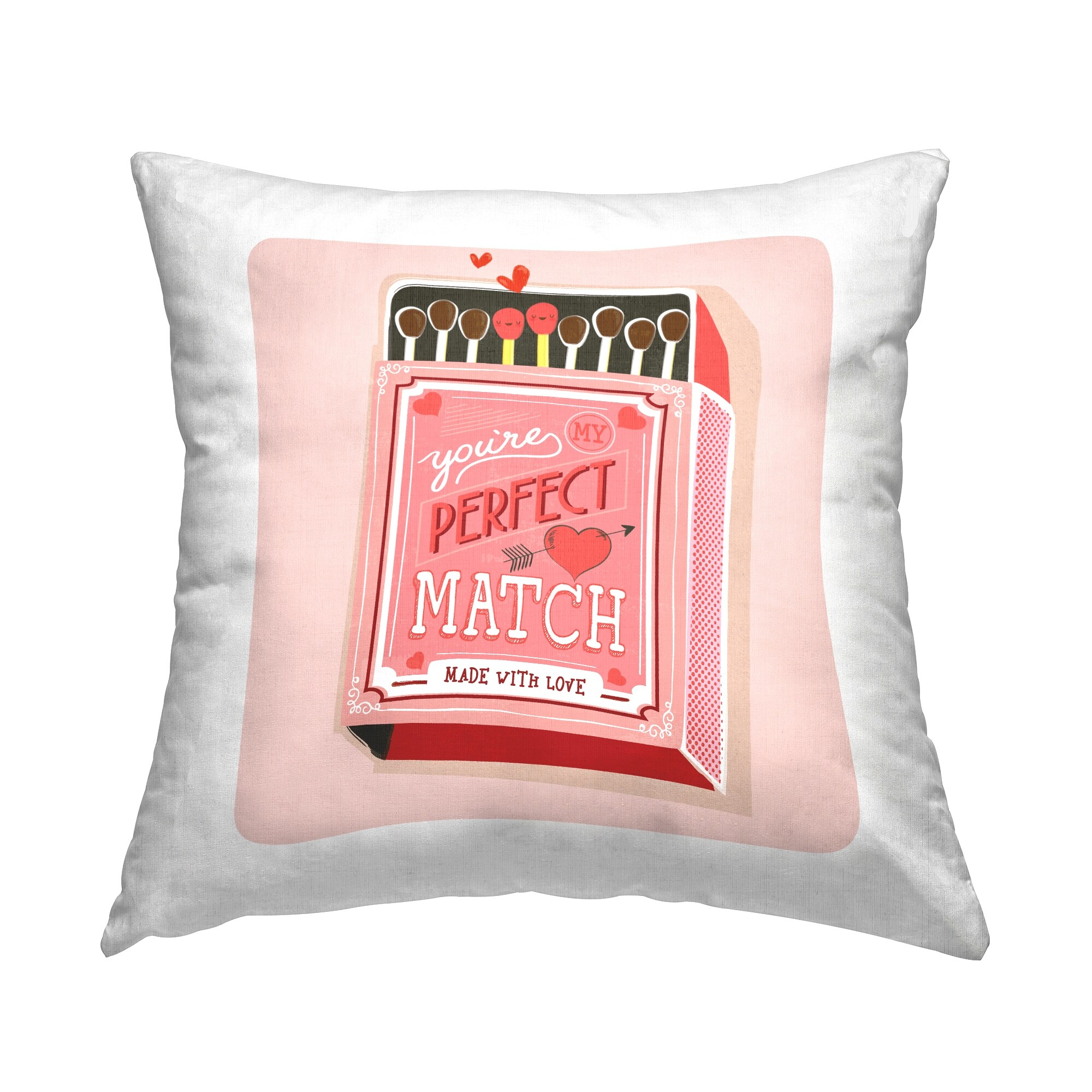 Stupell You re My Perfect Match Matchbook Printed Throw Pillow Design by Pan Georgiou