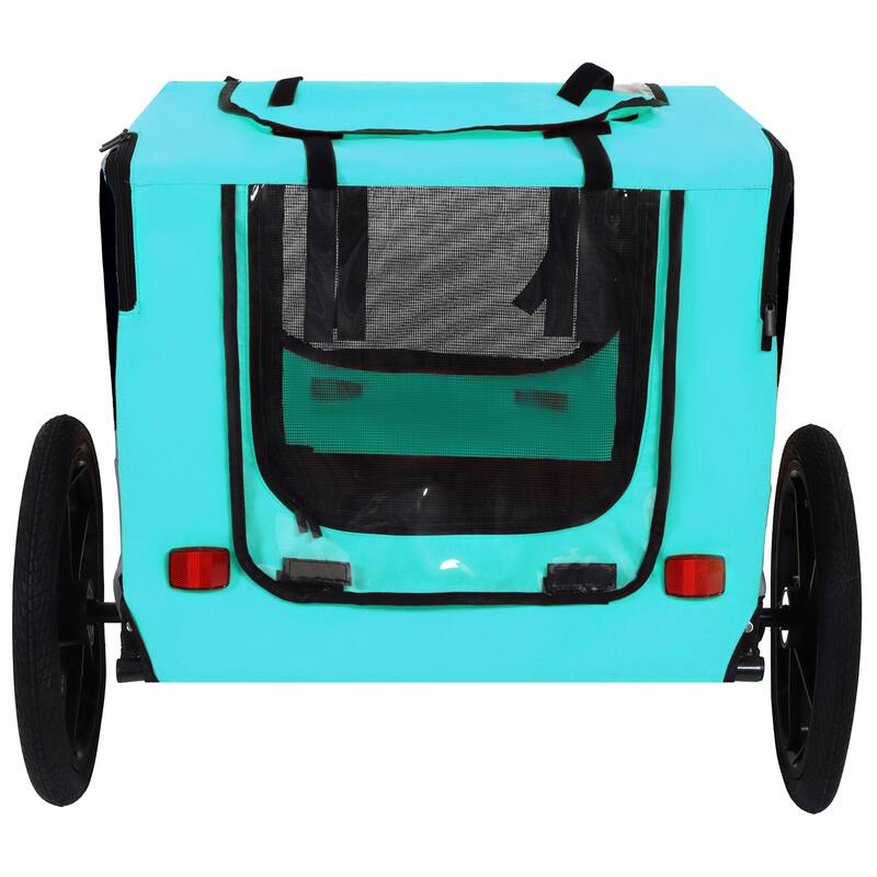 Pet Bike Trailer Dog Cart for Bicycle for Small and Medium Pets, Easy Folding Cart Frame, Quick Release Wheel, Non-Slip Floor