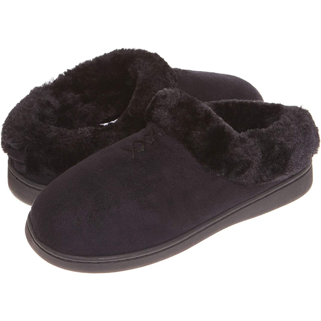 fur slip on slippers