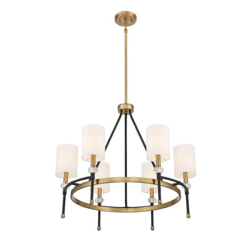 Savoy House 1-1893-6 Tivoli 6 Light 28" Wide Crystal Ring Chandelier