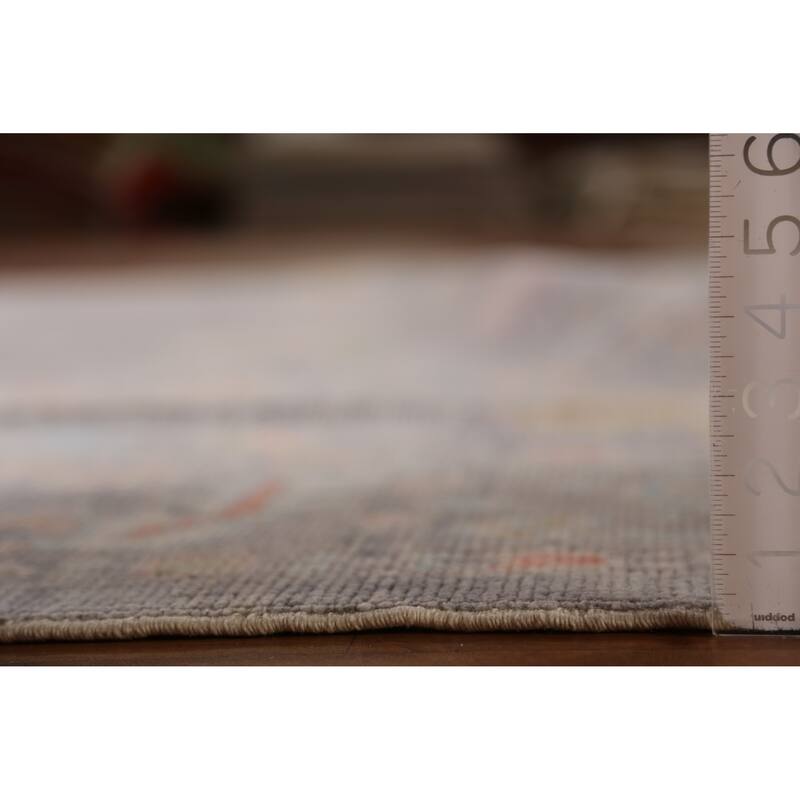 Hand Knotted Oriental 100% Wool Carpet Transitional All-Over Greys & Charcoal Oushak Area Rug - 9' 11'' X 8' 0''