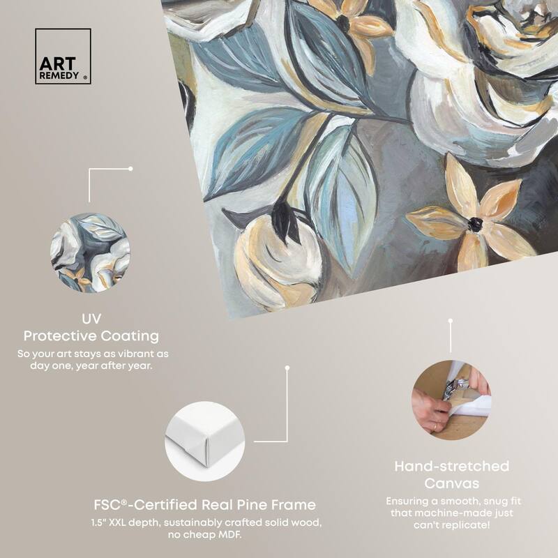 Grey Delight Canvas by Art Remedy, Gallery Wrapped