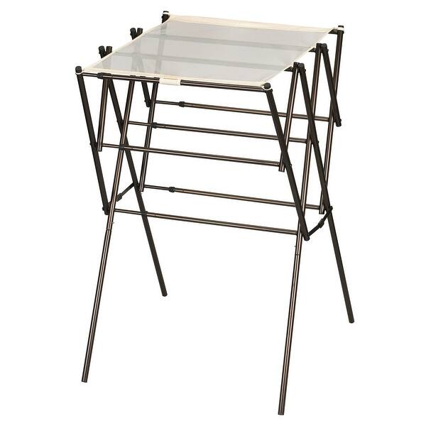 Shop Antique Bronze Expandable Clothes Drying Rack Overstock
