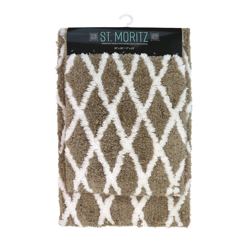 St Mortiz Bath Rug Set - Taupe