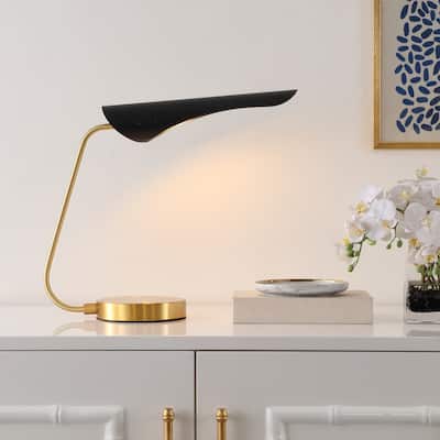 SAFAVIEH Lighting Fynn Modern 17-inch Table Lamp - 21 in. W x 7 in. D x 17 in. H